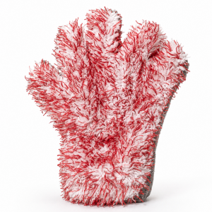 HybridPlush Pro Coral Fleece 5-Finger Waschhandschuh