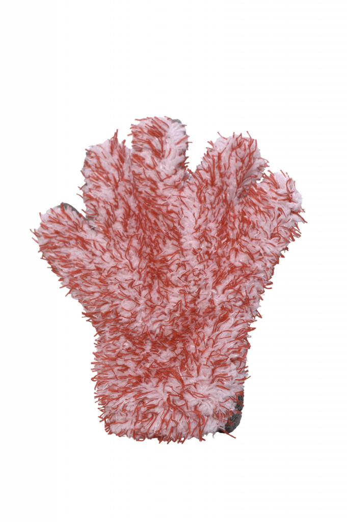 HybridPlush Pro Coral Fleece 5-Finger Waschhandschuh