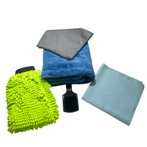 CarMic Advanced Care Set mit Mikrofasertüchern, Trockentuch und Waschhandschuh